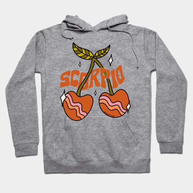 Scorpio Cherries Hoodie by Doodle by Meg